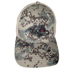 Baltimore Ravens NFL Salute to Service Digital Camo Trucker Hat BDA Adjustable